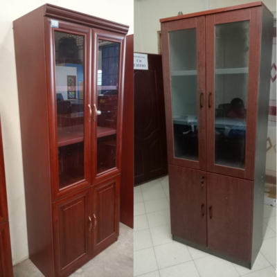 2-DOOR WOODEN BOOKCASE