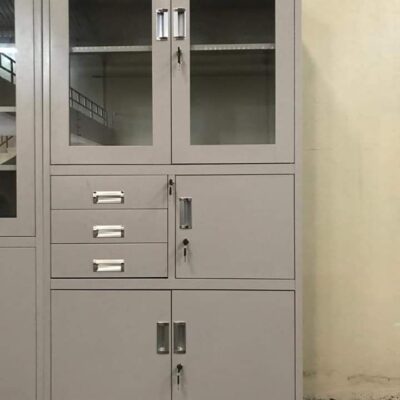 2 door metallic cabinet with safe