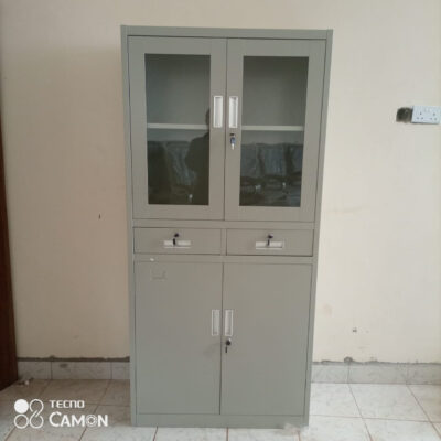 Two door steel cabinet
