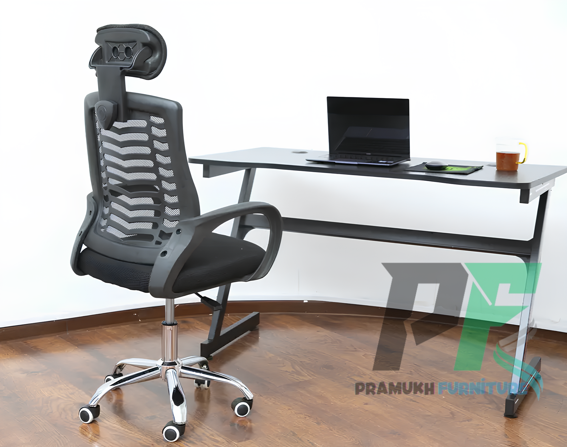Headrest Mesh Office Chair - Image 3