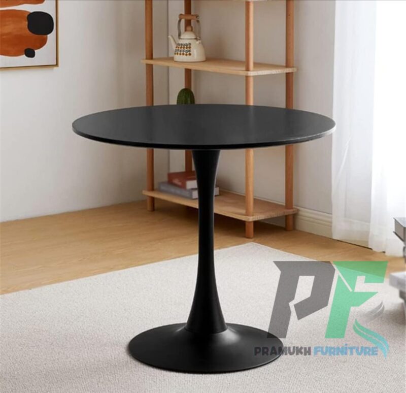 Round Wooden Top Cocktail Table