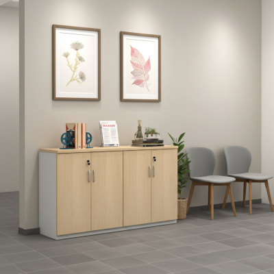 4 Door Credenza Cabinet