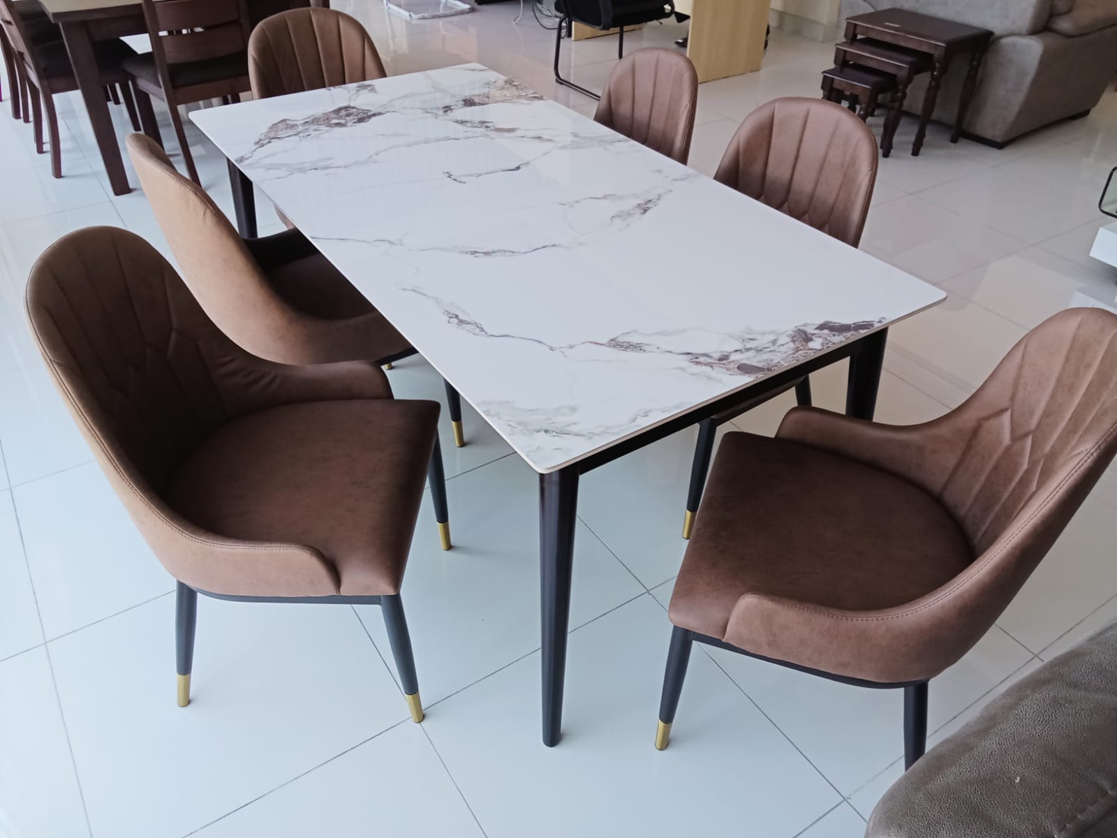 6-Seater Marble Dinning Set