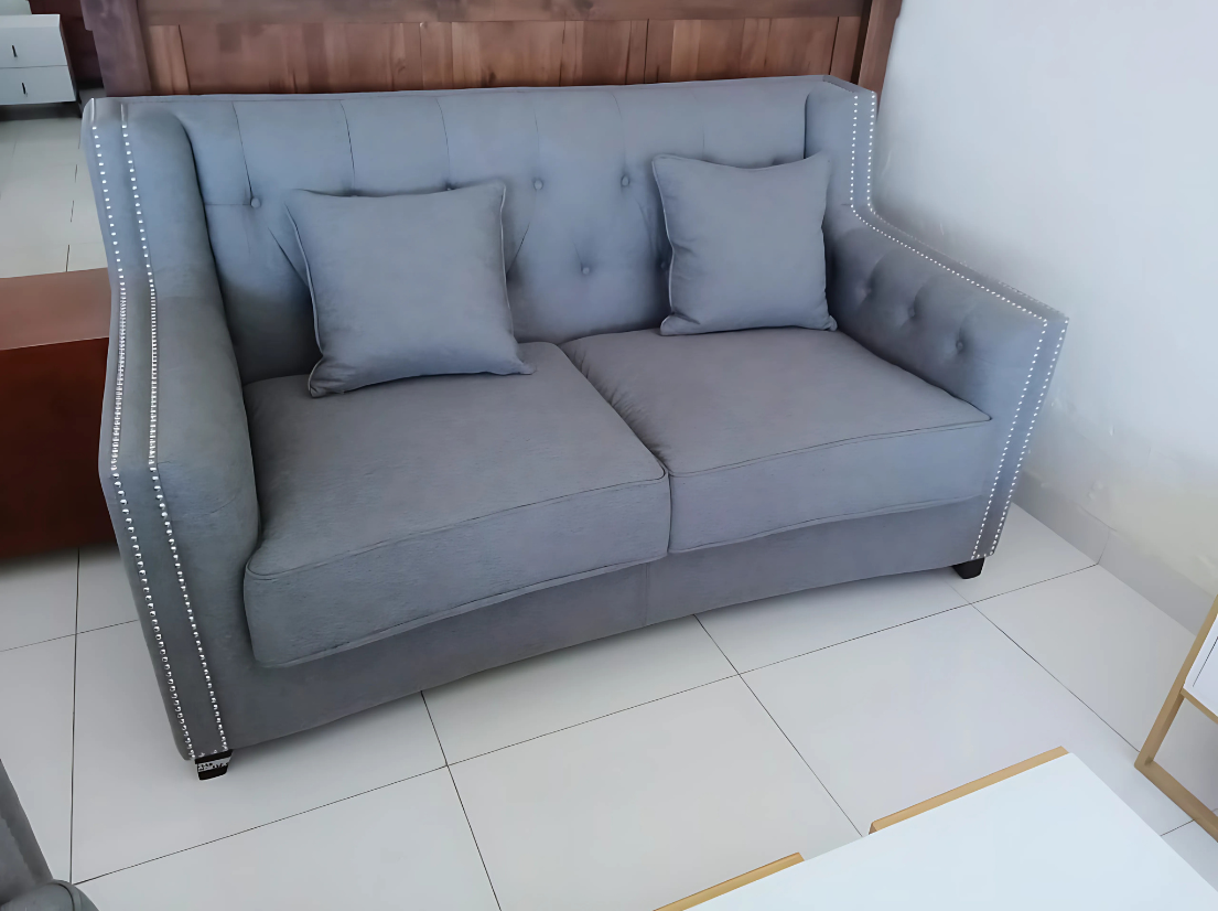 Modern Grey Fabric Sofa Set