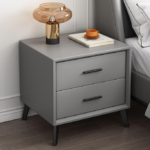 Small Grey Bedside Nightstand