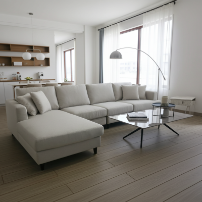 4-Seater L-Shaped Sofa Set