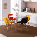 Square Dining Table + 4-Eames