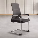 Visitors mesh office chair with cushioned seat and breathable backrest