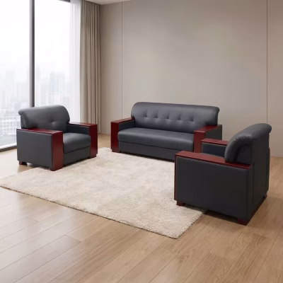 5‑seater office sofa with modern design and premium upholstery