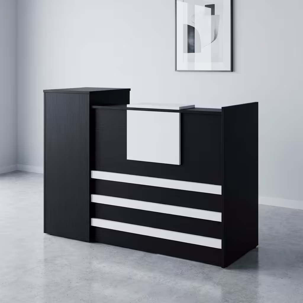 1.6m reception office desk with modern design and spacious layout