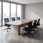 2.4m conference office table with modern design and spacious layout