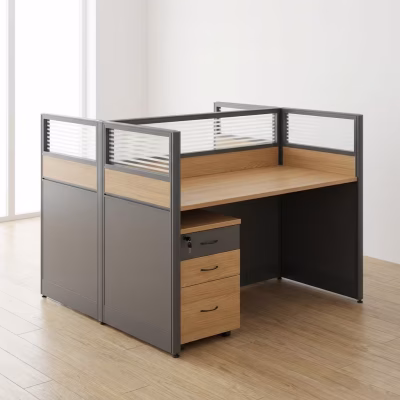 2-person office workstation with modern design and spacious layout
