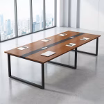 2.4M conference office table with sleek finish and spacious design