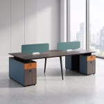 4-person office workstation with modern design and spacious layout