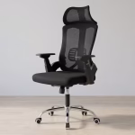 Orthopedic mesh office chair with lumbar support and adjustable features