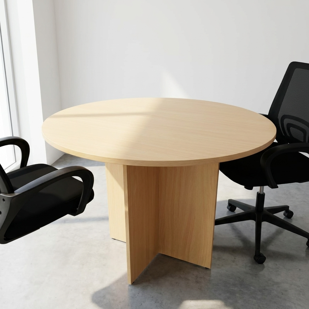 Meeting round office table with modern design and spacious layout
