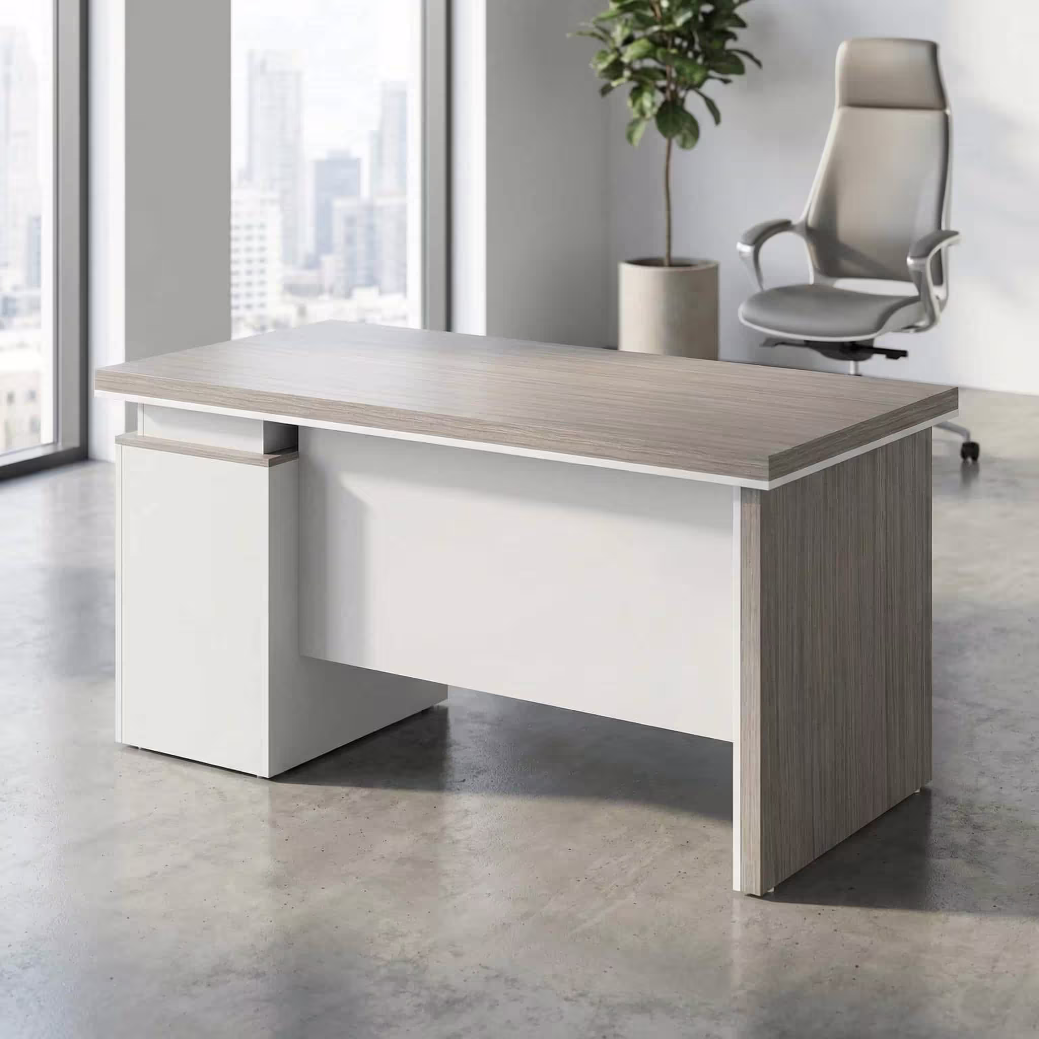1.4M executive office desk with compact design and modern finish