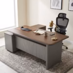 1.8M executive office desk with modern finish and integrated storage