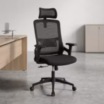 AeroMesh Executive Task Chair with high back black mesh backrest and adjustable 3D armrests for modern corporate office workstations
