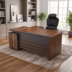 1.8M executive office desk with polished finish and spacious layout