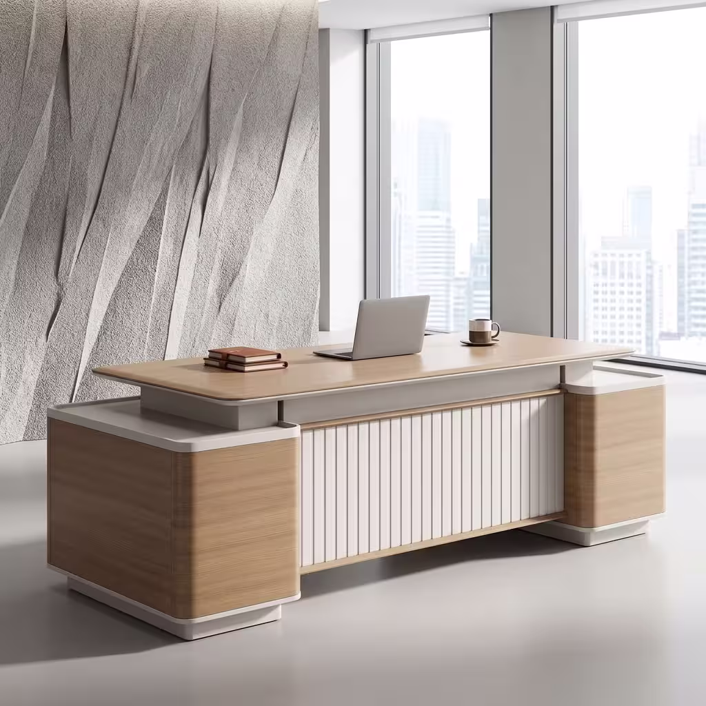 2.4M executive office desk with spacious surface and modern finish